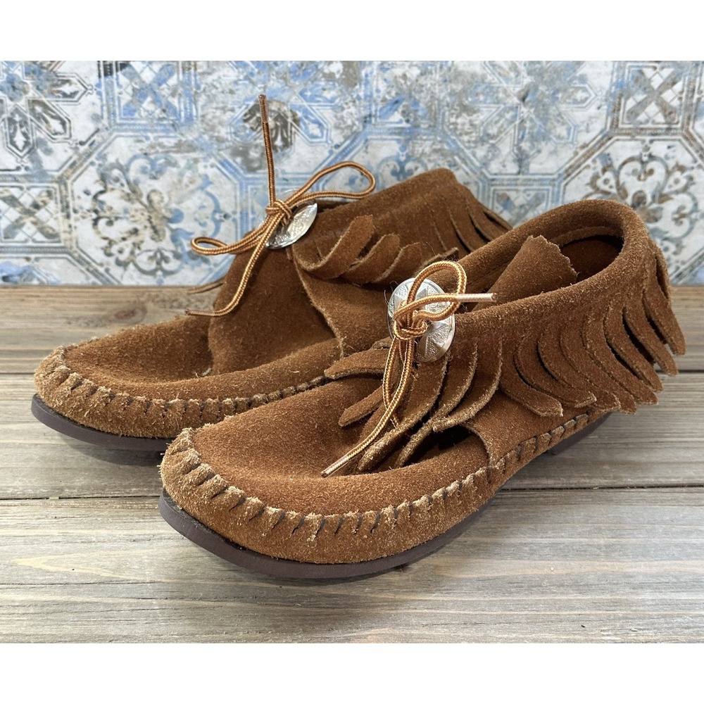 Taos Leather Fringe Moccasins Booties Festival HOBO Tribal Native Women's 6